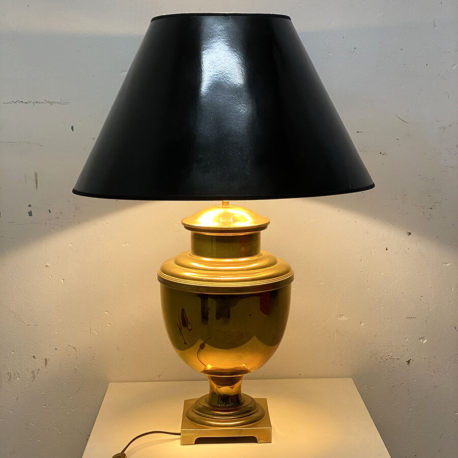 Vintage 70's golden metal lamp
