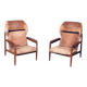 Set of Mid-Century Scandinavian Wingback Armchairs, Denmark, 1960s