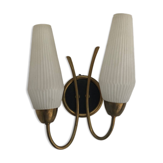 Opaline wall lamp in the Arlus style