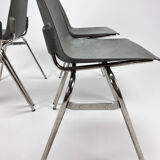 Ensemble de 4 chaises vintage Fantasia France années 1960