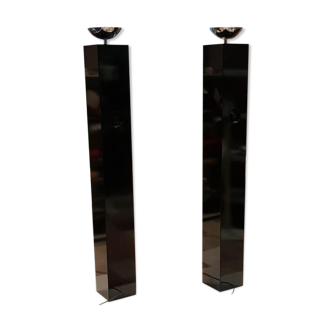 Pair of "Colonnes" floor lamps by Michel Boyer - 1970