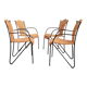 4 armrests wrought iron rattan