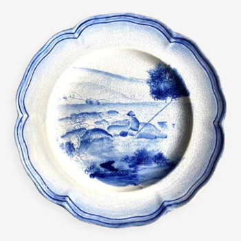 Blue plate "fisherman"