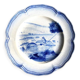 Blue plate "fisherman"