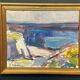 Original Swedish Oil on Canvas – “Coastal Landscape” by Arthur Y. Nilsson – Signed – Vintage & Framed