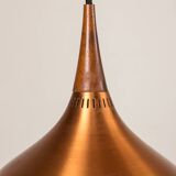 Triple Danish pendant light in metal and Rosewood, Orient model, Jo Hammerborg for Fog & Morup.