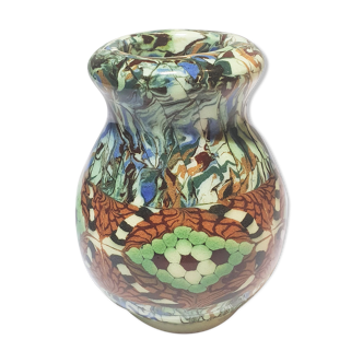 Vase mosaïques en céramique de Vallauris par Jean Gerbino, 1950