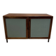 Commode palissandre et métal design 1950