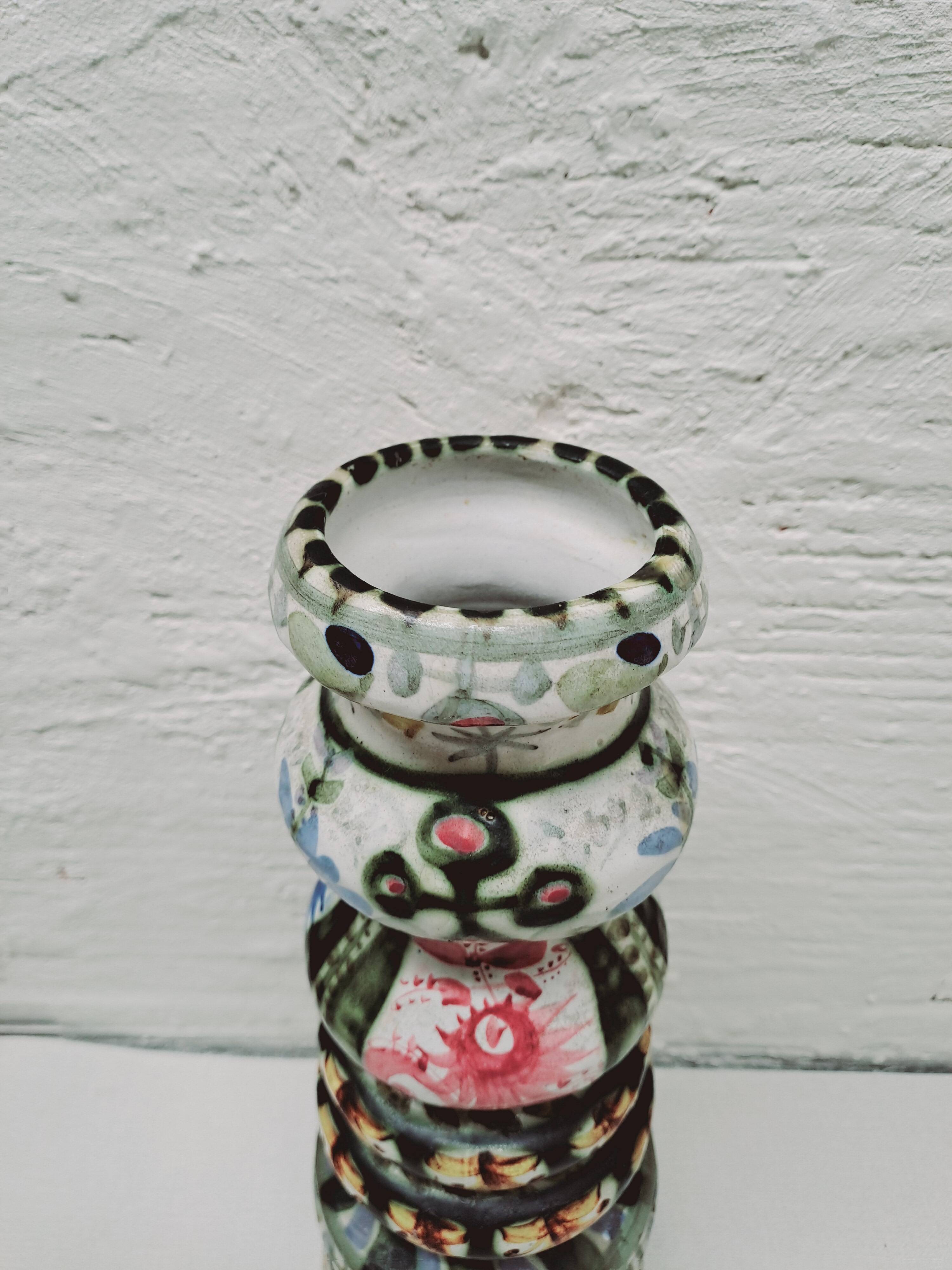 Large André L'Helguen Quimper Candle Holder