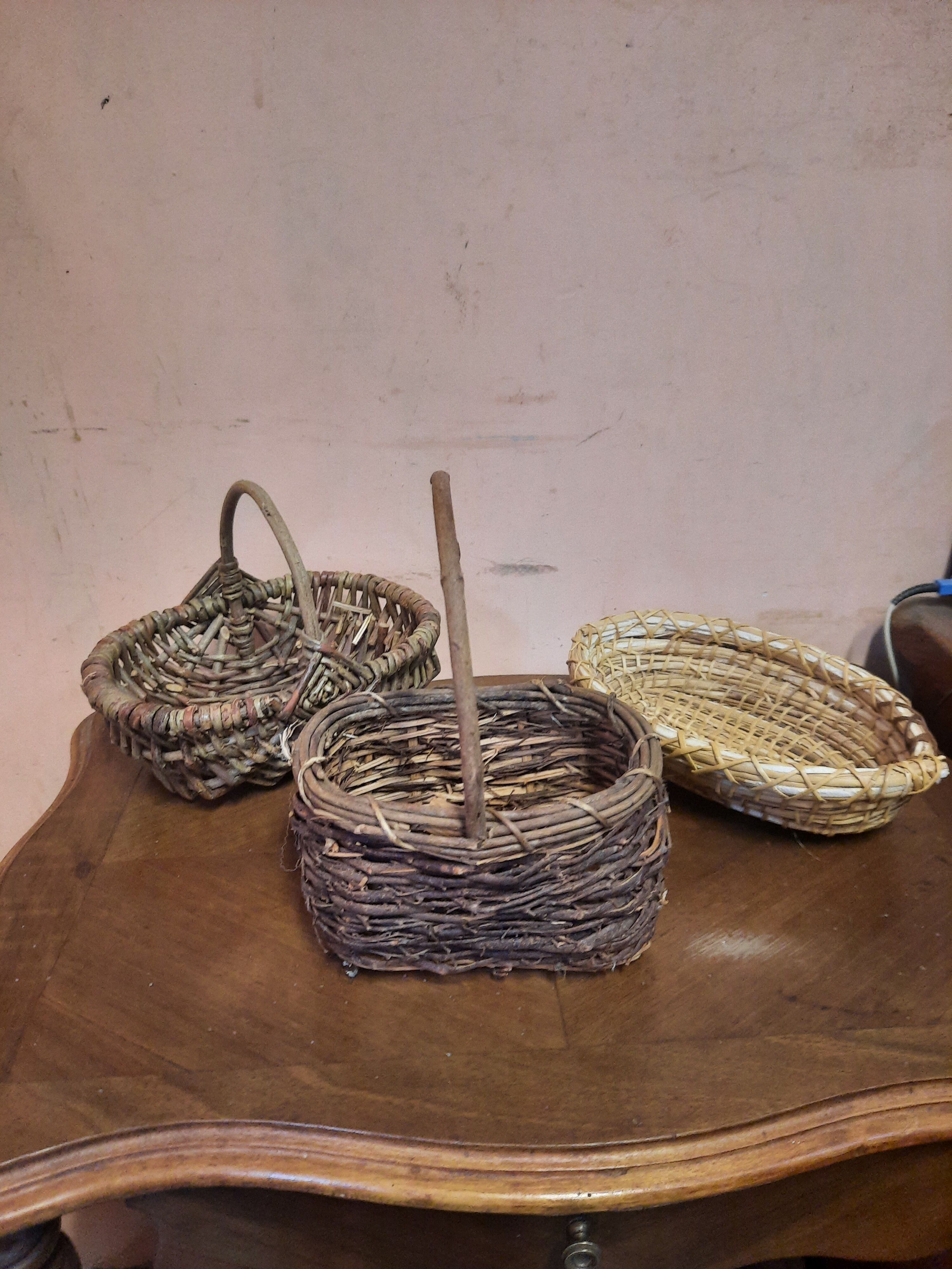 Trio of vintage baskets