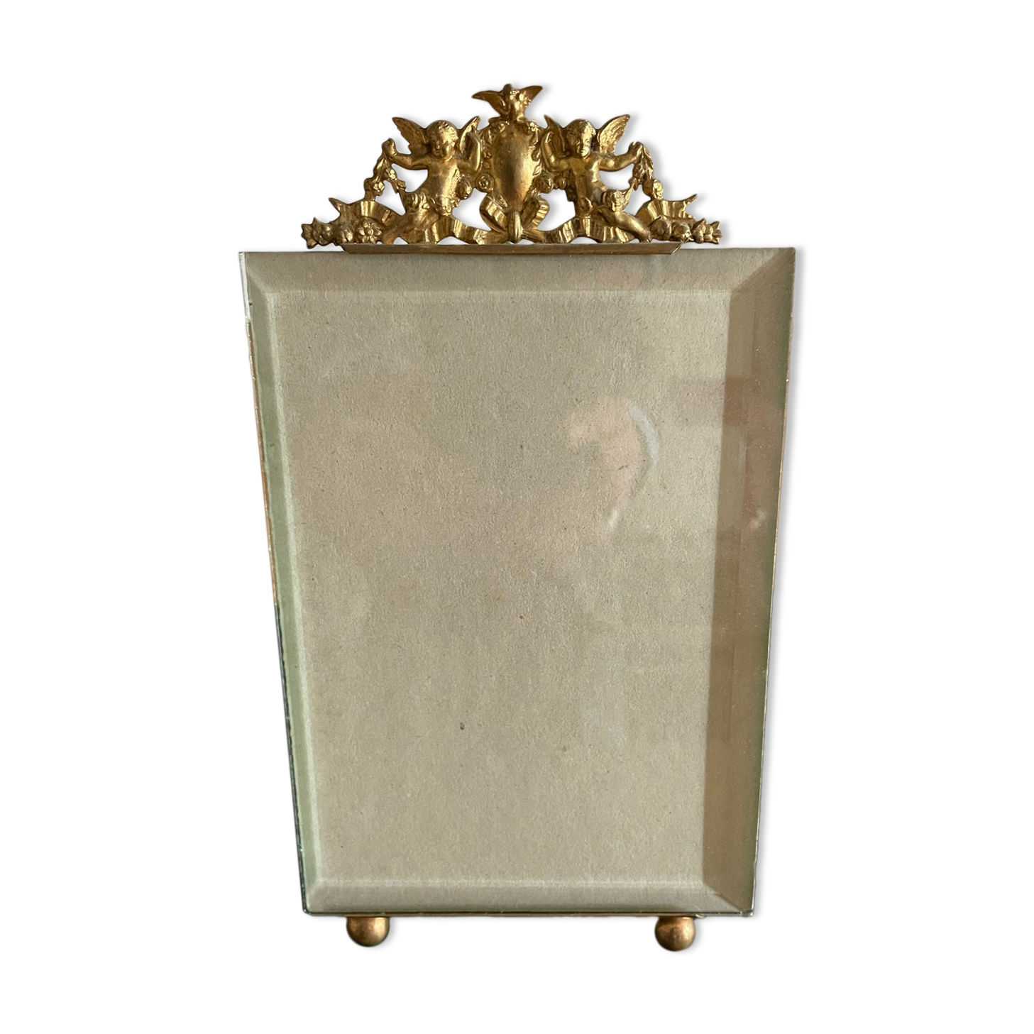 Glass and gilded metal photo frame