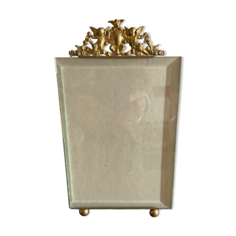 Glass and gilded metal photo frame