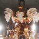 Murano fruit chandelier in crystal and gold metal