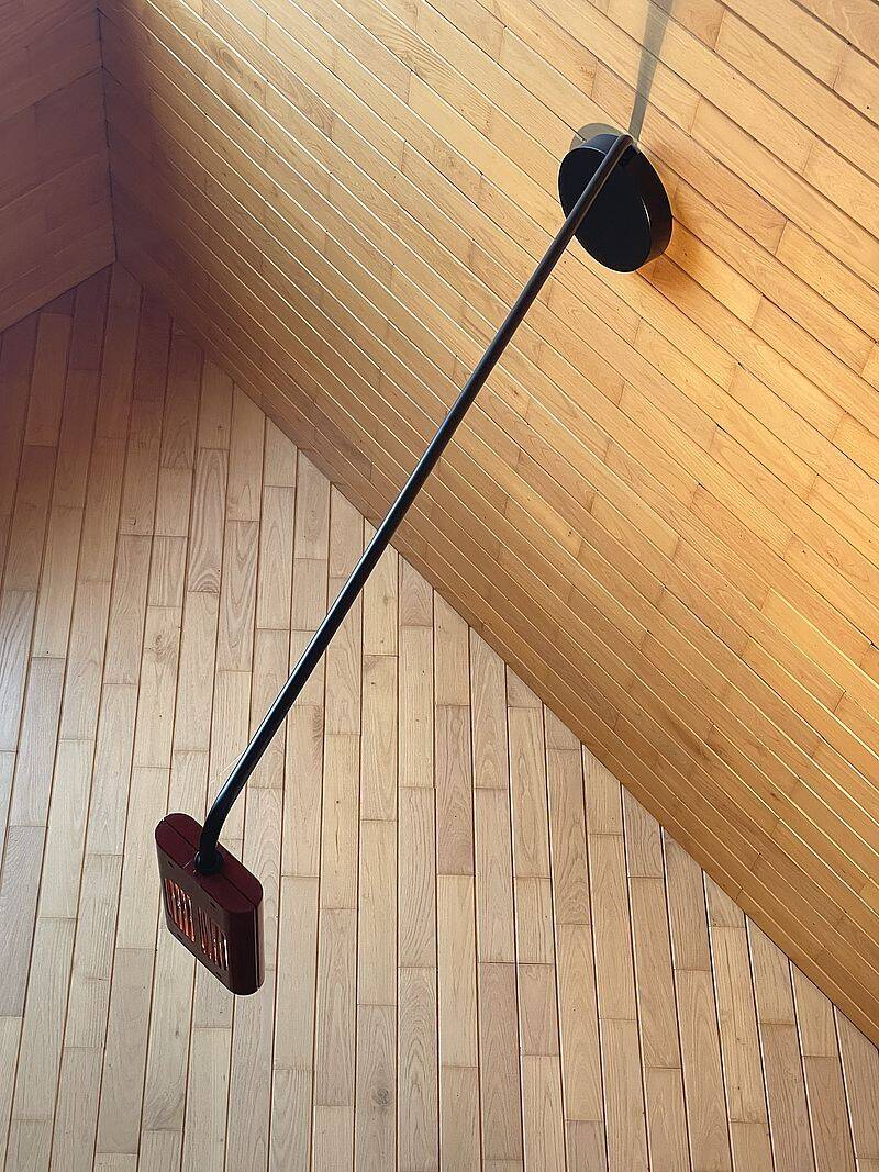 Aton Braccio 1000 Ceiling Light - Black and Red L.C. - Artemide