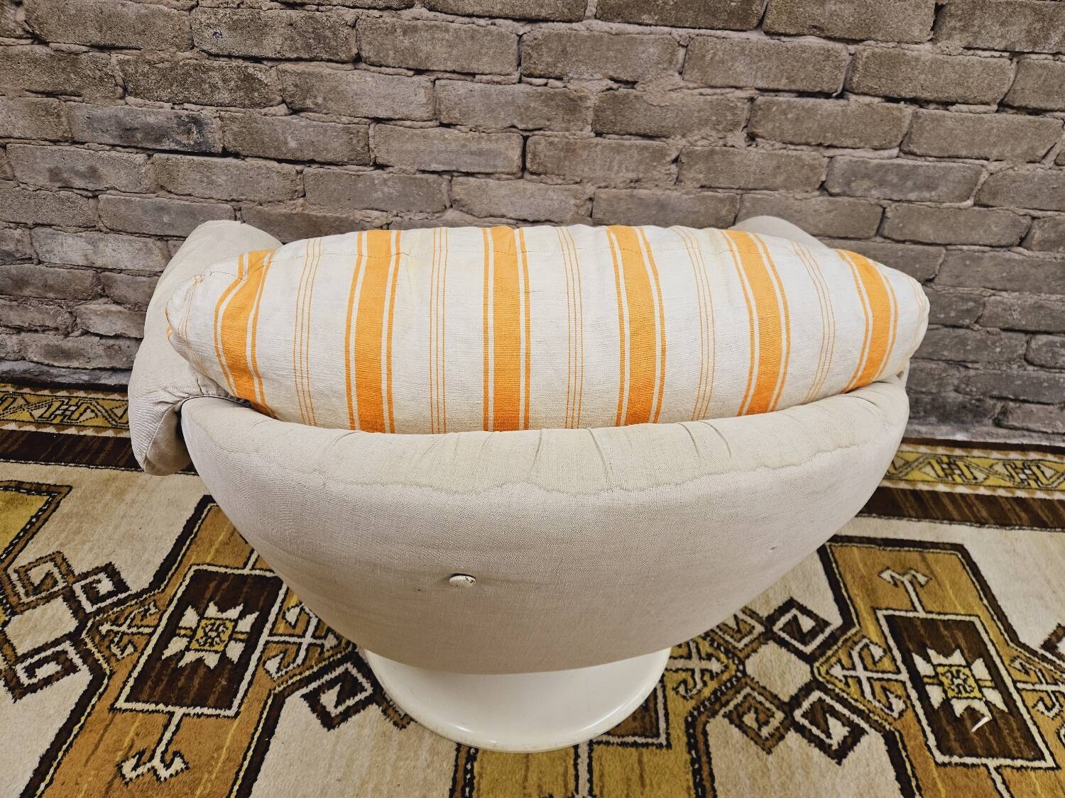 Swivel shell armchair by lusch erzeugnis 1970 vintage