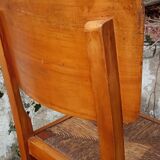 Pair of straw chairs from the 1950s