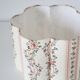 Vintage table lamp "St Michael" – Ribbed ceramic and country print