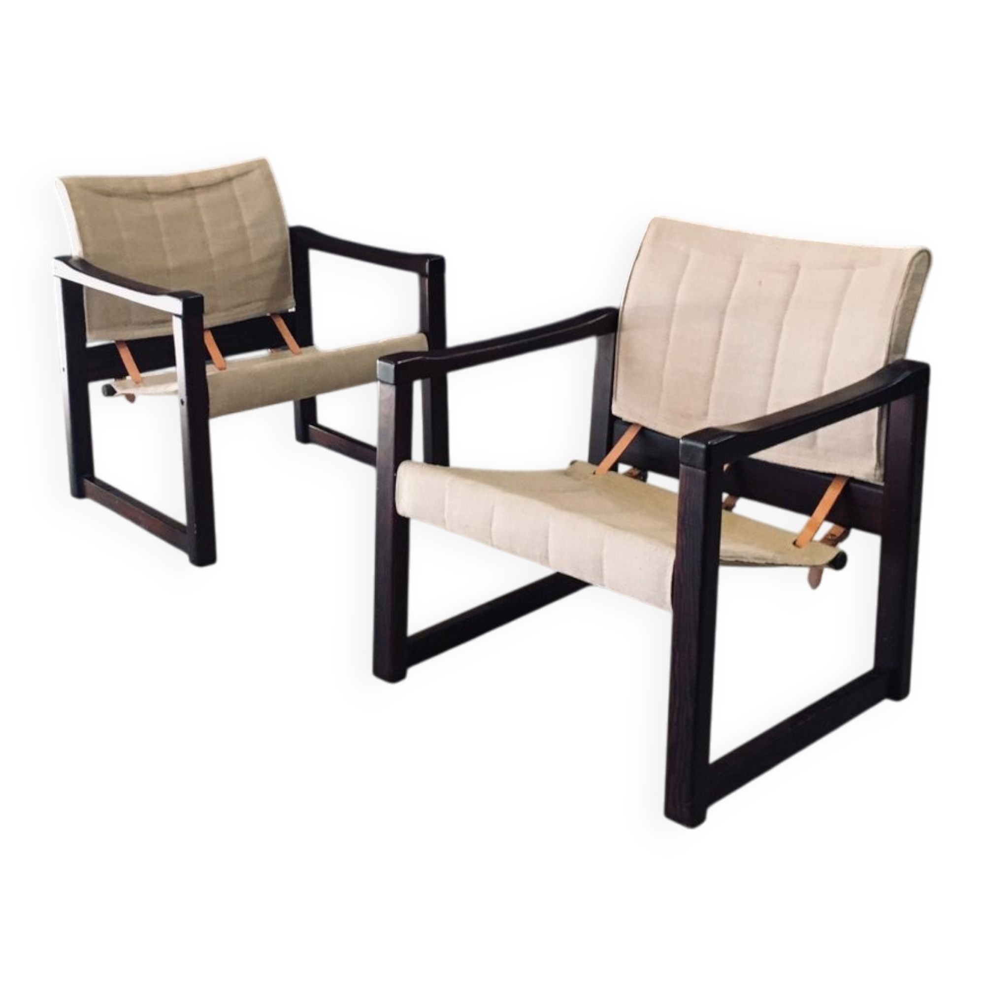 Diana Safari Lounge Chairs attributed to Karin Mobring for Ikea, 1970s, Set of 2