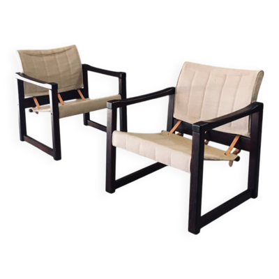 Diana Safari Lounge Chairs attributed to Karin Mobring for Ikea, 1970s, Set of 2