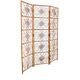 Vintage 1960s curved rattan screen