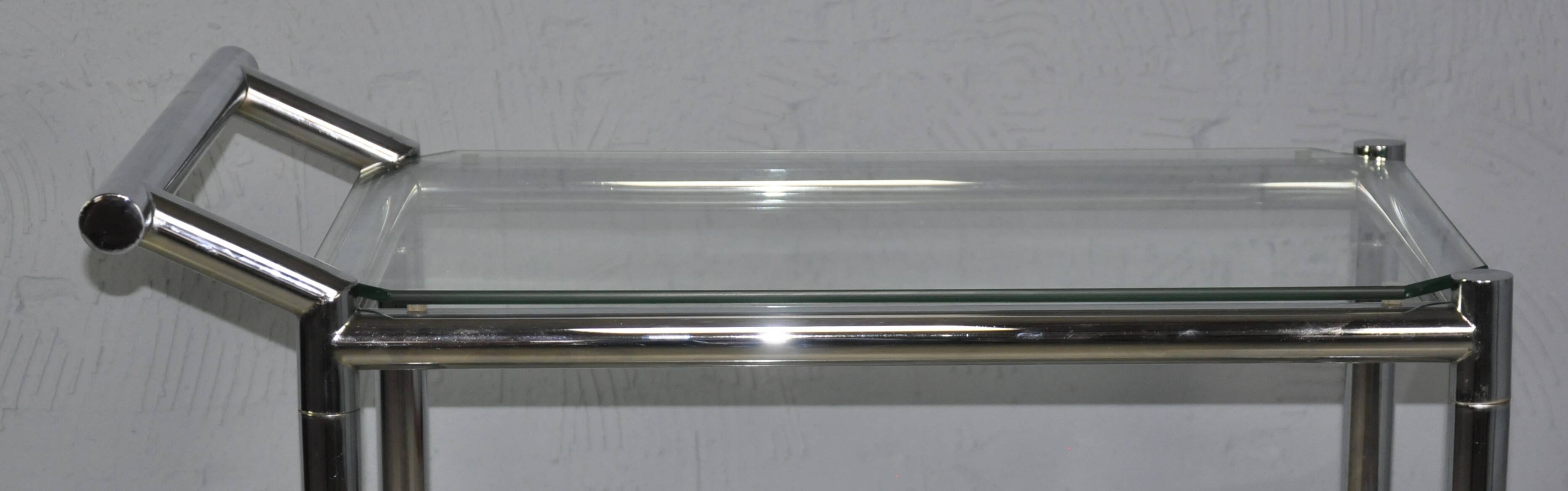 Vintage RVS serveerwagen