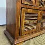 Solid acacia wood sideboard 4 doors, 2 drawers