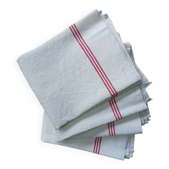 Set of 4 old tea towels, new condition