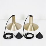 Set of 2 Fog & Mørup / Hans Due “Formel 1” pendant lamps / Mid-century Danish modern design / 1970s