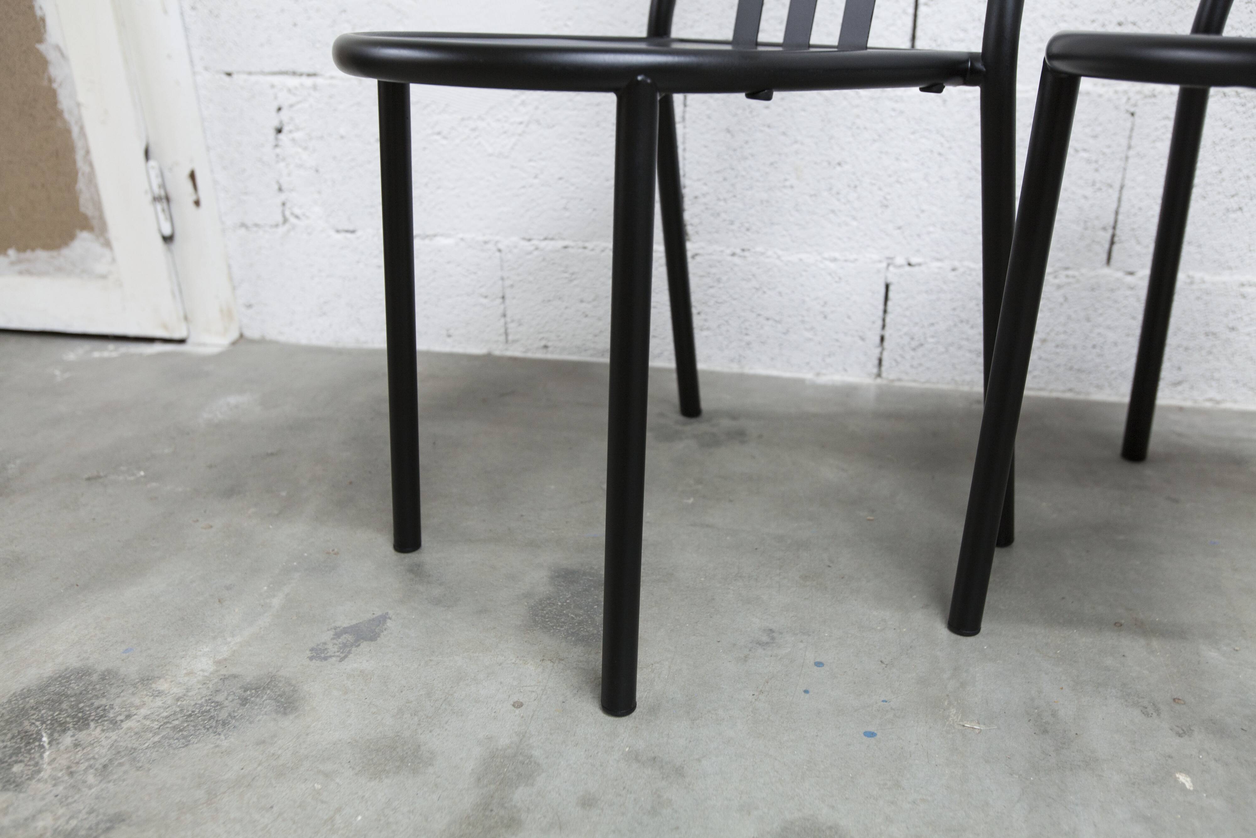 Set of 6 "202" model chairs by Robert Mallet Stevens 1980