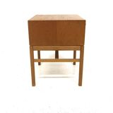 "Casino" oak bedside table, Engström & Myrstran, Sweden, 1960