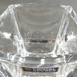 Crystal ice bucket from Sèvres, signed, vintage French design, ice bucket.