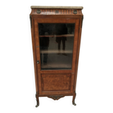 Louis XVI style one-door display case in 20th century wood marquetry
