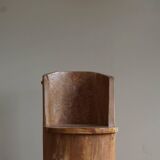 Swedish brutalist mid-century sculptural chair in solid pine.