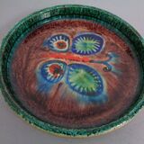 Majolica Butterfly Ceramic Bowl, 1960s