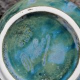 Blue ceramic melon pitcher