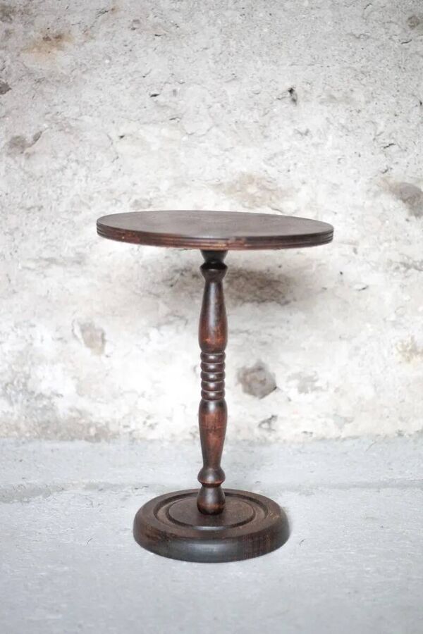 Sellette bois vintage, piédestal bois, porte-plante bois, meuble bois, décoration intérieur