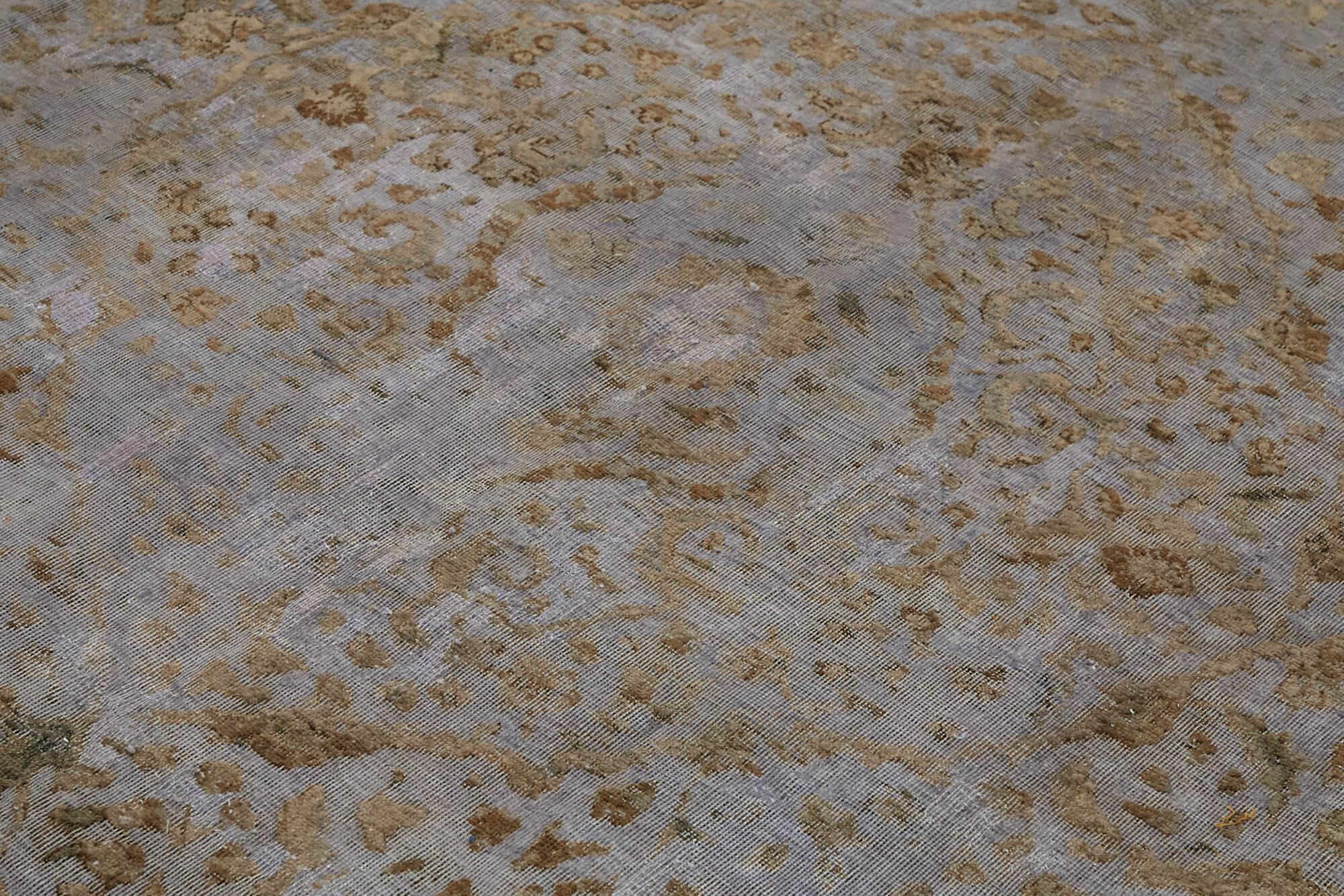 Hand-knotted persian vintage 1970s 250 cm x 333 cm purple wool carpet