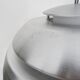 Large vintage Mercury pendant light by Eglo in brushed aluminum and opaline