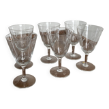 Set of 6 chiseled glasses