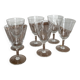 Set of 6 chiseled glasses