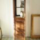 Solid walnut display cabinet mid-20th century