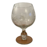 Large grape rinsed glass