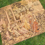 Large Aubusson-style wall tapestry with a musical scene.