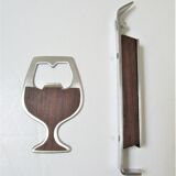 Two bottle opener rosewood steel vintage design