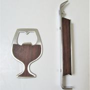 Two bottle opener rosewood steel vintage design