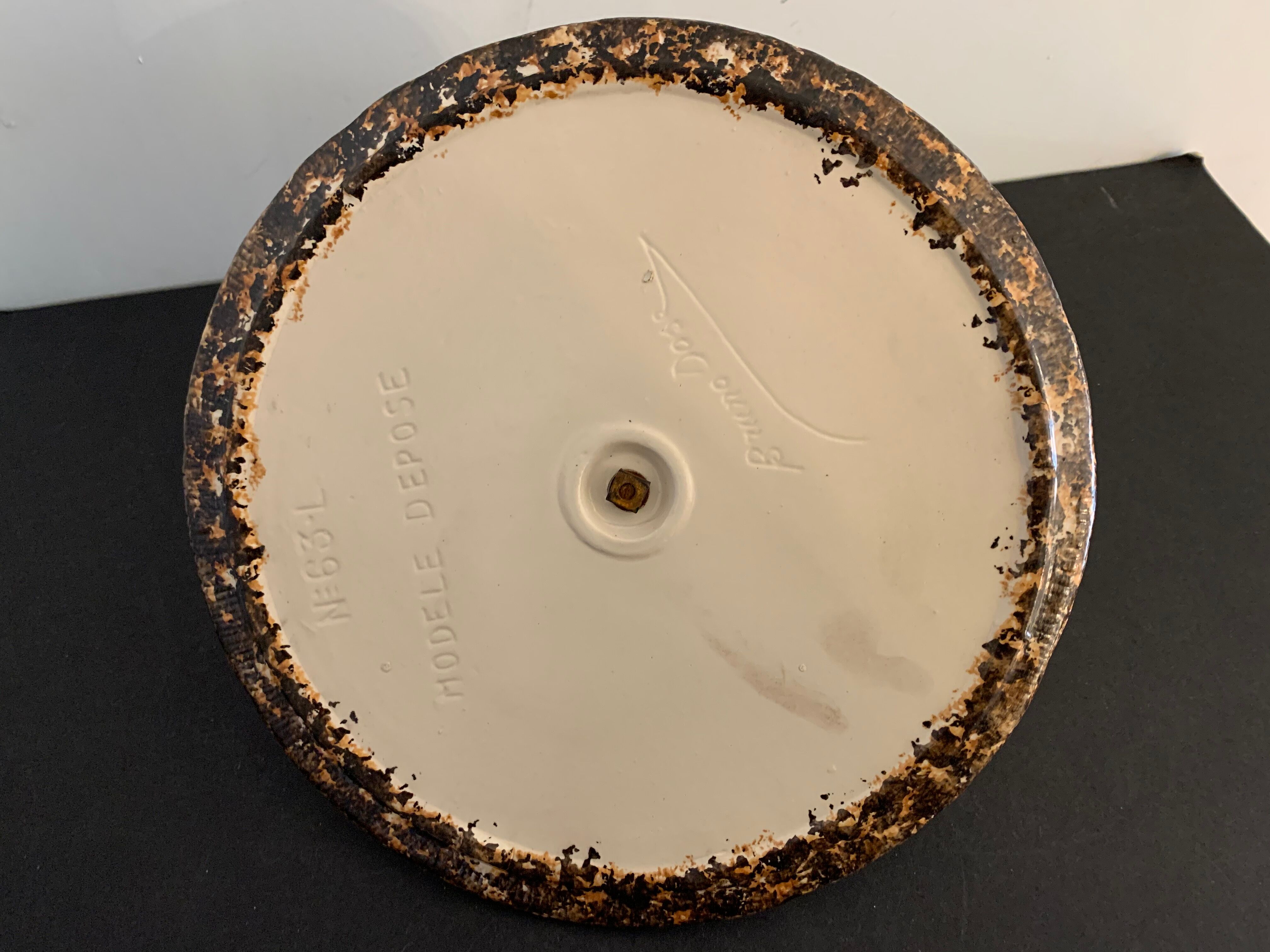 Bruno Dose ceramic cheese platter, Pottery du Breuil
