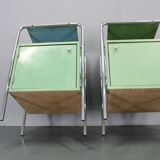 Paire de tables de chevet Bauhaus, 1930, Tchécoslovaquie