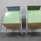 Pair of Bauhaus bedside tables, 1930, Czechoslovakia
