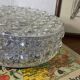 Wall-mounted ceiling light transparent glass vintage 1970s fixture