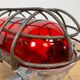 Industrial Cast Aluminium Wall Light with Red Glass from EOW, 1970s